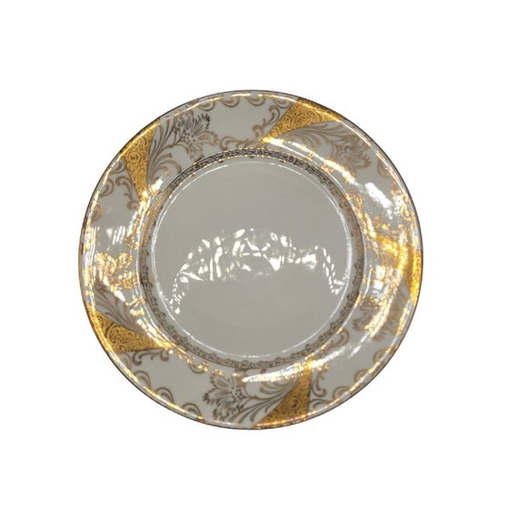 Vintage Alka Bavaria Yellow Gold Embossed Teacup, Saucer & Plate "Sylvia" - Picture 4 of 9